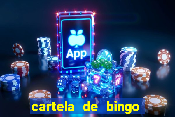 cartela de bingo cha de bebe